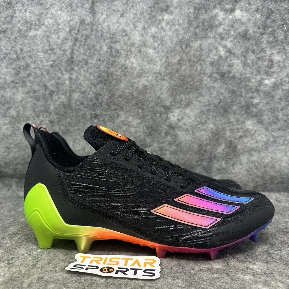 Adidas Adizero Football Cleats Mens Size 11.5 Black Big Mood Emojis GW7620